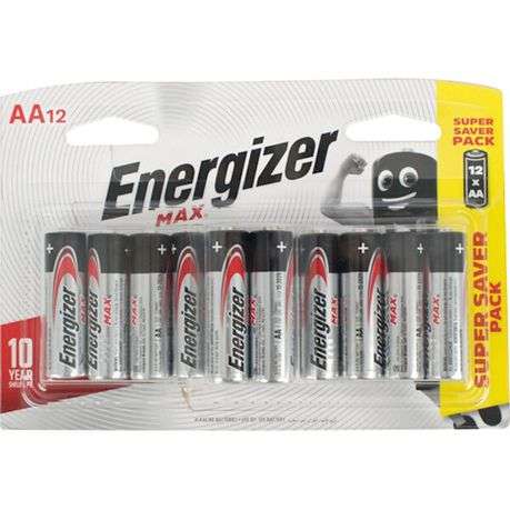 Energizer 1.5v MAX Alkaline AA Battery Card 12