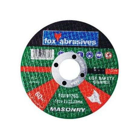 Fox Tools - Abrasive Cutting Disc Masonary - 115 x 3.0mm