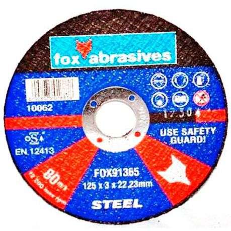 Fox Tools - Abrasive Cutting Disc Steel - 125 x 3.0mm