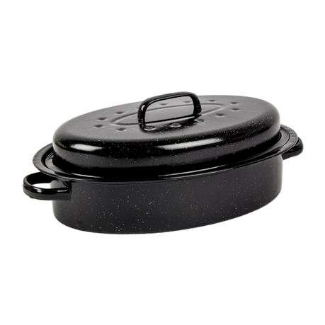 Kaufmann - Enamel Coated Oval Pan with Lid - 5 Litre