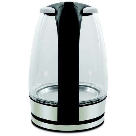 Mellerware Kettle 360 Degree Cordless Glass Silver 1.8L 2200W "Azure"