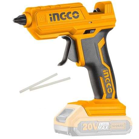INGCO - Glue Gun with 3 Glue Sticks (Cordless) - 20V