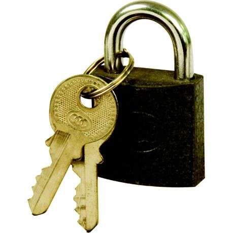 Moto-Quip - Tri Circle Iron Standard Padlock - 2.5cm