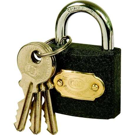 Moto-Quip - Tri Circle Iron Standard Padlock - 3.2cm