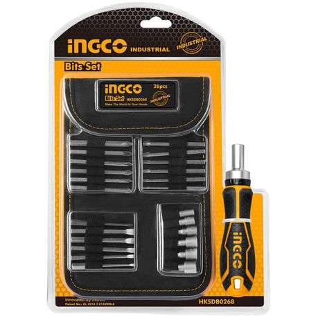 Ingco - Screwdriver Bit Set - 26 Piece