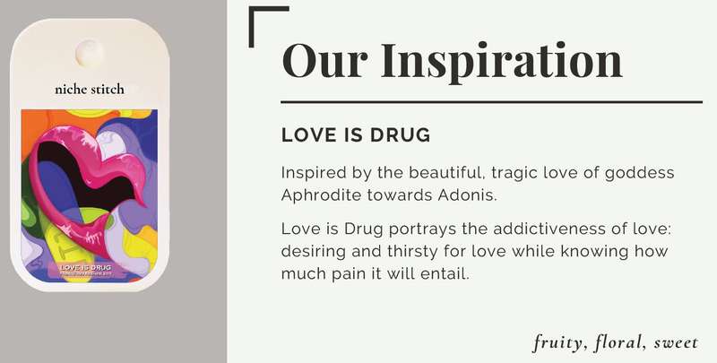 Niche Stitch - Pocket Perfume (Fabric Fragrance) - Love is Drug (42ml)