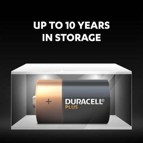 Duracell Plus D Alkaline Batteries, 1.5V LR20 MN1300 - 2 Pack