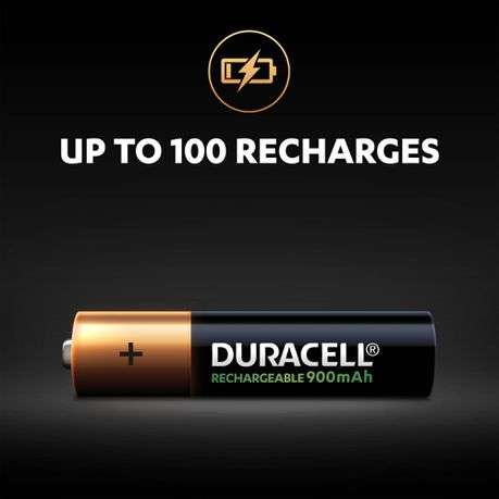 Duracell Rechargeable AAA 900mAh batteries - 4 Pack