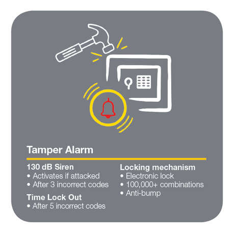 Yale - Small Safety Box with Tamper Alarm