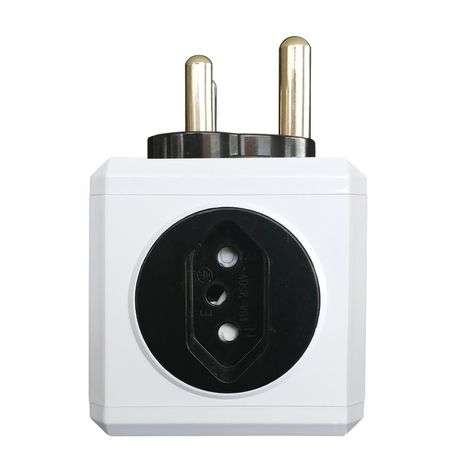 Dual USB charger with multi sockets - Black