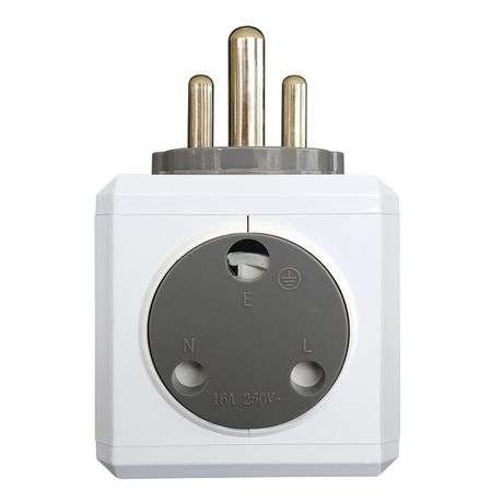 Dual USB charger with multi sockets - Black