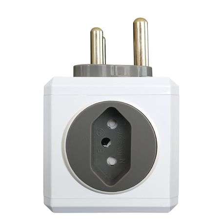 Dual USB charger with multi sockets - Black