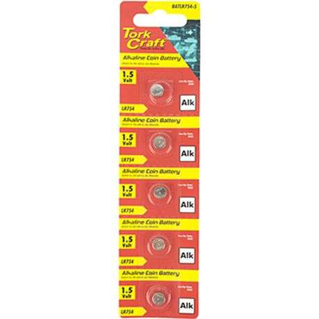 Lr754 Alkaline Coin Battery X5 Pack (Moq 20)