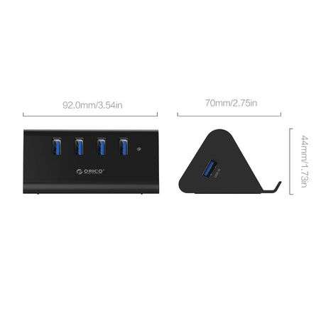 Orico 4 Port USB3.0 Tablet Stand Hub - Black