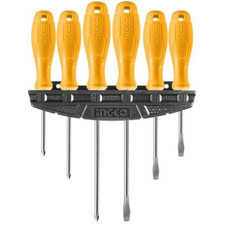 INGCO - Screwdriver Set (6 Piece) with Plastic Frame
