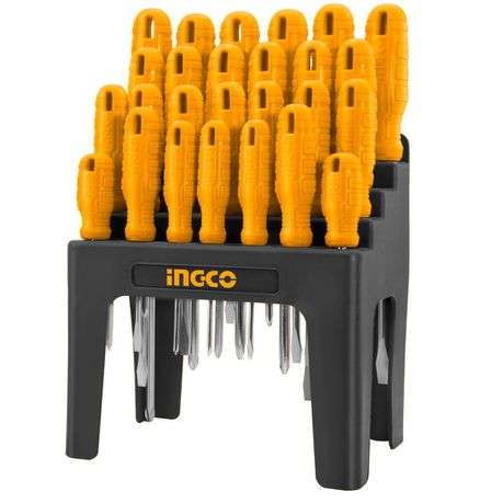 INGCO - Screwdriver Set (26 Piece) with Plastic Frame