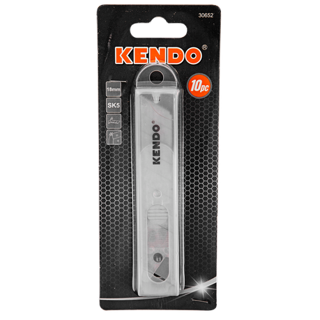 Kendo 10 Piece Sk5 Snap-OffKnife Blade Set 18Mm