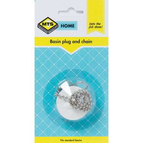 MTS Home Basin Plug With Chain White