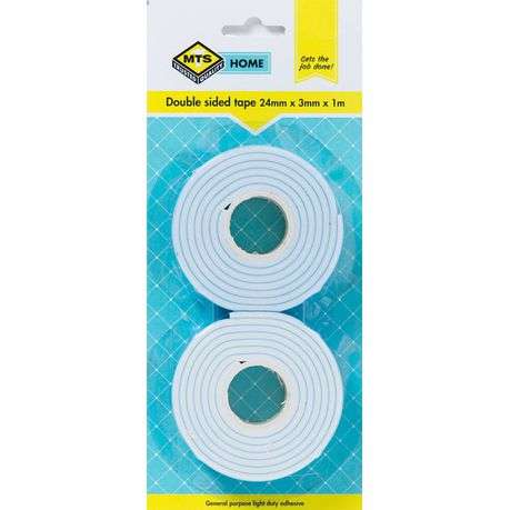 MTS Home Double Sided Tape 24mmx3mmx1m 2 Piece