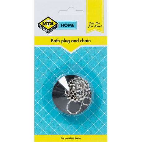 MTS Home Bath Plug &amp; Chain - Black