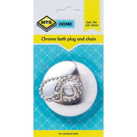 MTS Home Bath Plug Chrome &amp; Chain