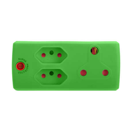 Electricmate Adaptorter 1 x 16 AMP + 2 X 5 AMP Green