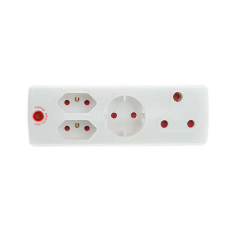 Electricmate 1X16AMP+1X SKO+2x5 3PinSurge - White