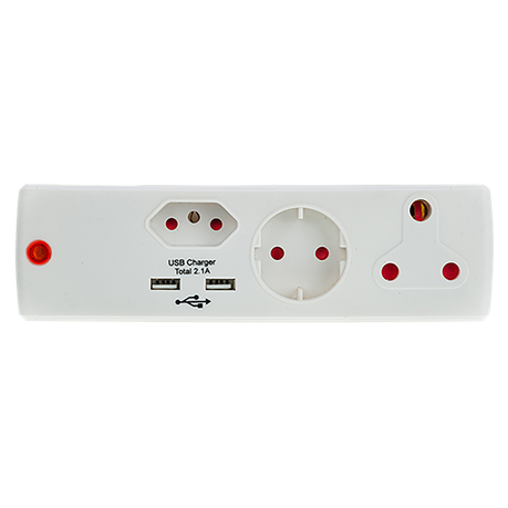 Electricmate 1X16Amp+1xSKO+1x5 3Pin+2.1USB