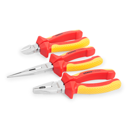 Kendo 3 Piece VDE Plier Set
