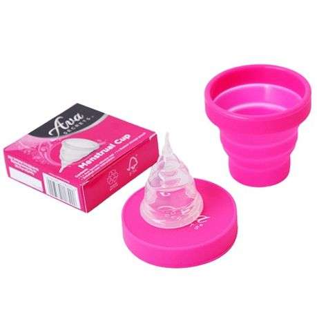 Ava Secrets - Silicone Menstrual Cup Including Storage Pouch and Instructions