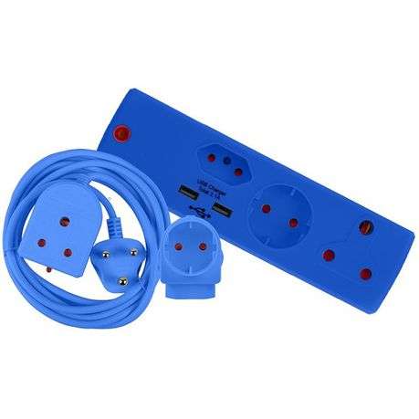 Electricmate - Schuko &amp; Euromate / Colour Combo Pack - (Blue)