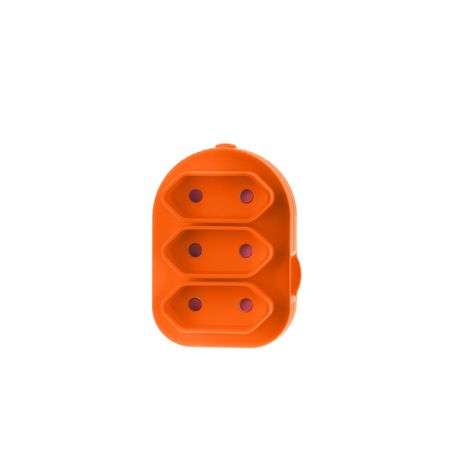 Electricmate Triple Euromate Adaptor Loose Orange