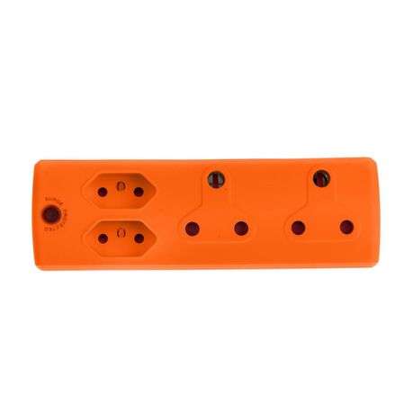 Electricmate 2 x 16 + 2 x 5 Amp Adaptor Loose Orange