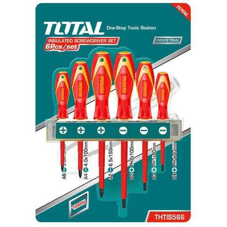 Total Tools 6 Pcs Industrial insulated screwdriver set