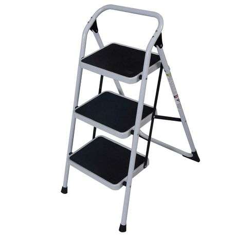 Ladder - Portable 3 Step Folding Ladder - Folding, Non Slip and Stable