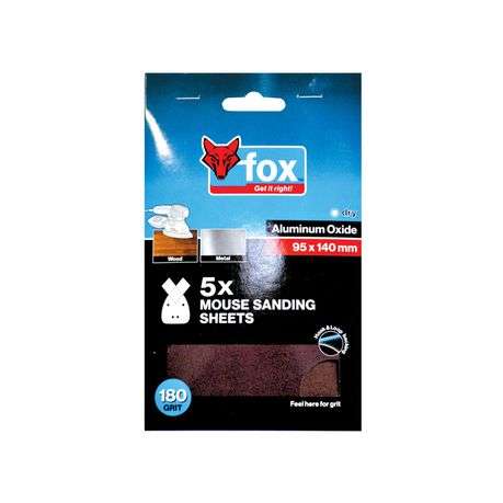 FOX Mouse Sanding Paper 180G (5)