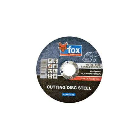 FOX Cutting Disc Steel/Inox 125X1.6mm Standard