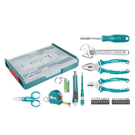Total Tools 29 Piece Household Tool Set - Stackable Box