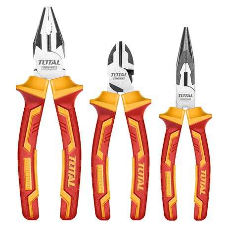 Total Tools 3 Piece Plier Set Electrical/Insulated