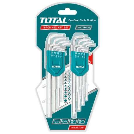 Total Tools 18 Piece Hex Set and Torx Key Sey