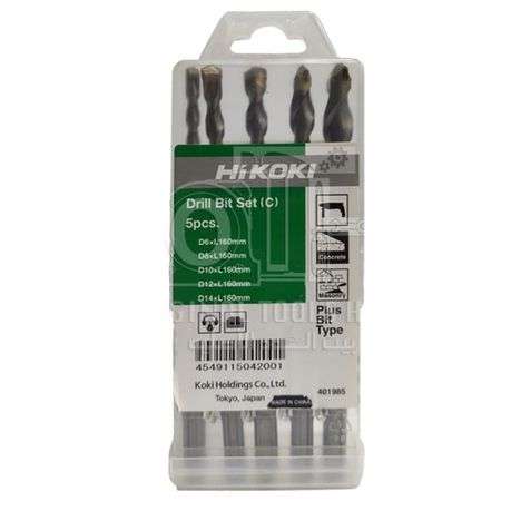 Hitachi Drill Bit Set C 5 Piece