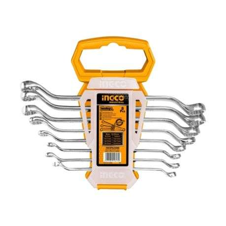 Ingco - Offset Ring Spanner Set - 8 Pieces