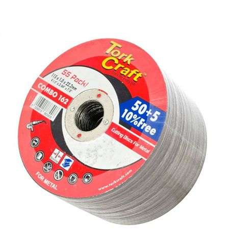 Tork Craft - 50 + 5 Cutting Disc Metal 115 X 1.0 X 22.2 Mm