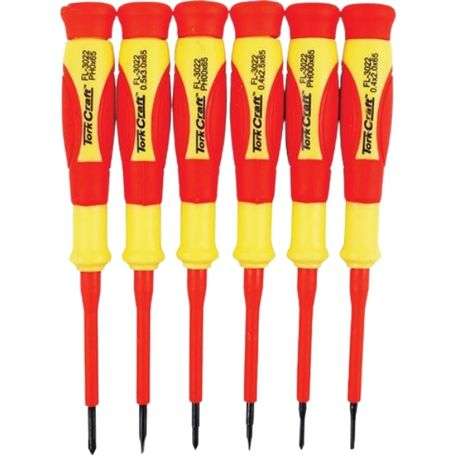 Tork Craft - Precision Electronic Insulated Screwdriver Set - 6 Pieces