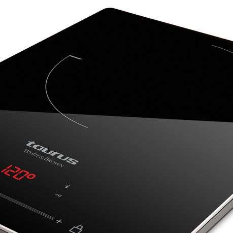 Taurus Induction Cooker Single LED Display Crystal Black Variable Heat Settings 2000W "Darkfire"