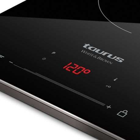Taurus Induction Cooker Single LED Display Crystal Black Variable Heat Settings 2000W "Darkfire"