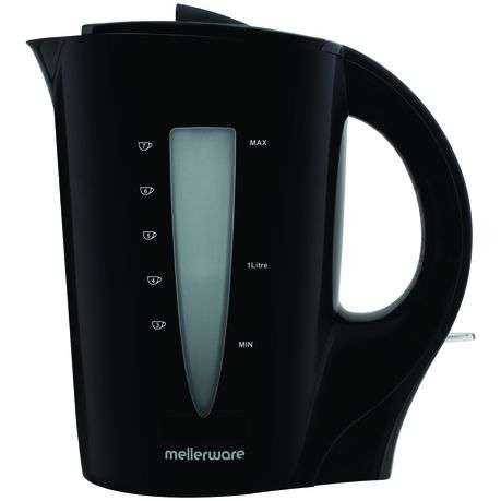 Mellerware Kettle Corded Plastic Black 1.7L 2200W "Sabie"