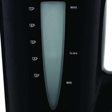 Mellerware Kettle Corded Plastic Black 1.7L 2200W "Sabie"