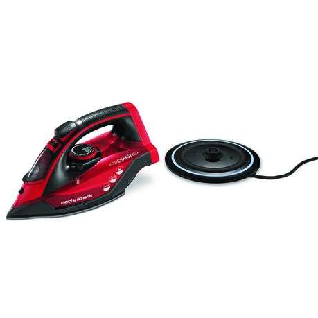 Morphy Richards Iron Cordless Ceramic Red 350ml 2400W "easyCHARGE 360"