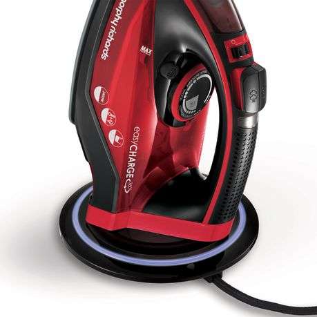 Morphy Richards Iron Cordless Ceramic Red 350ml 2400W "easyCHARGE 360"